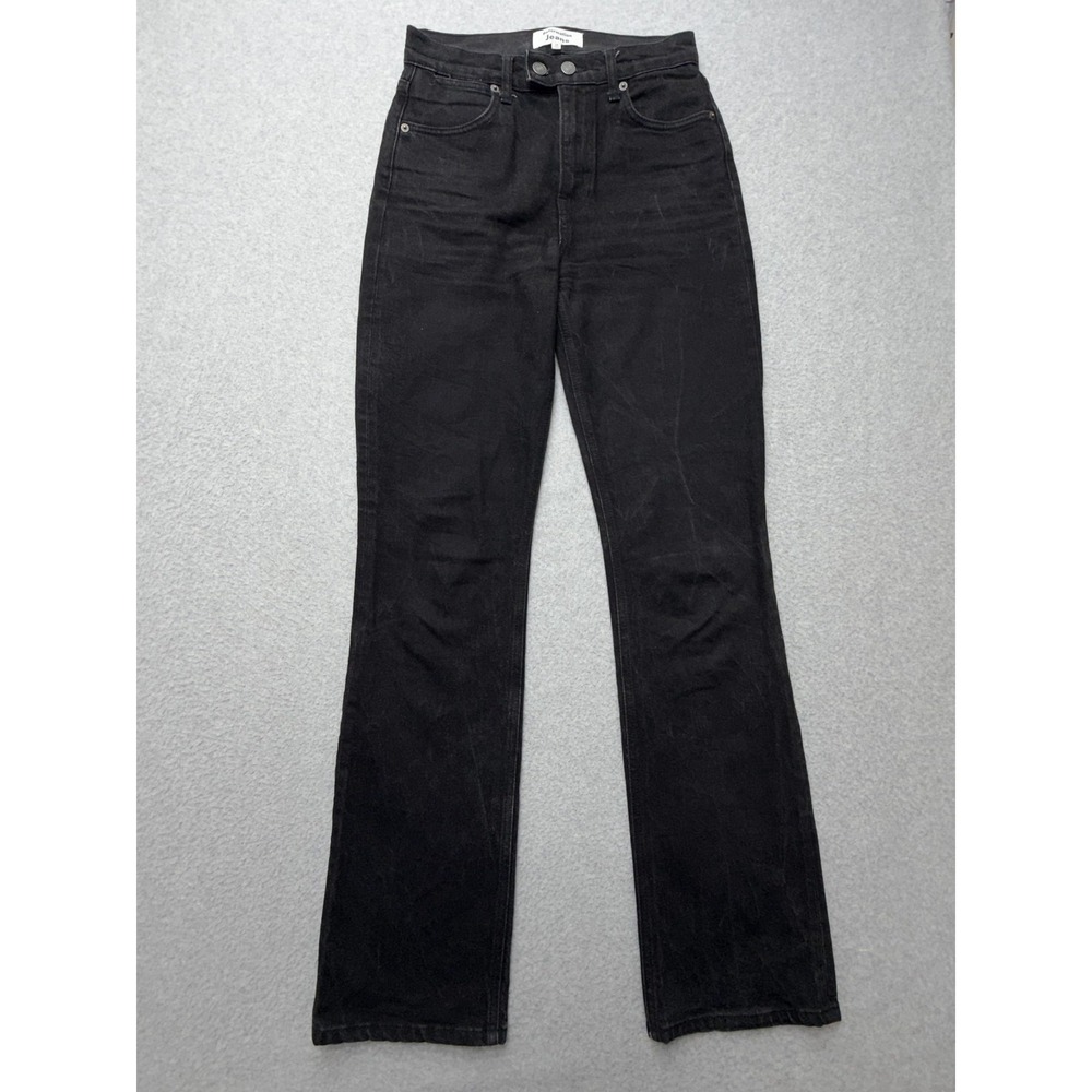 Reformation Donna High Rise Bootcut Jeans Womens 26 Black Wash Stretch Denim